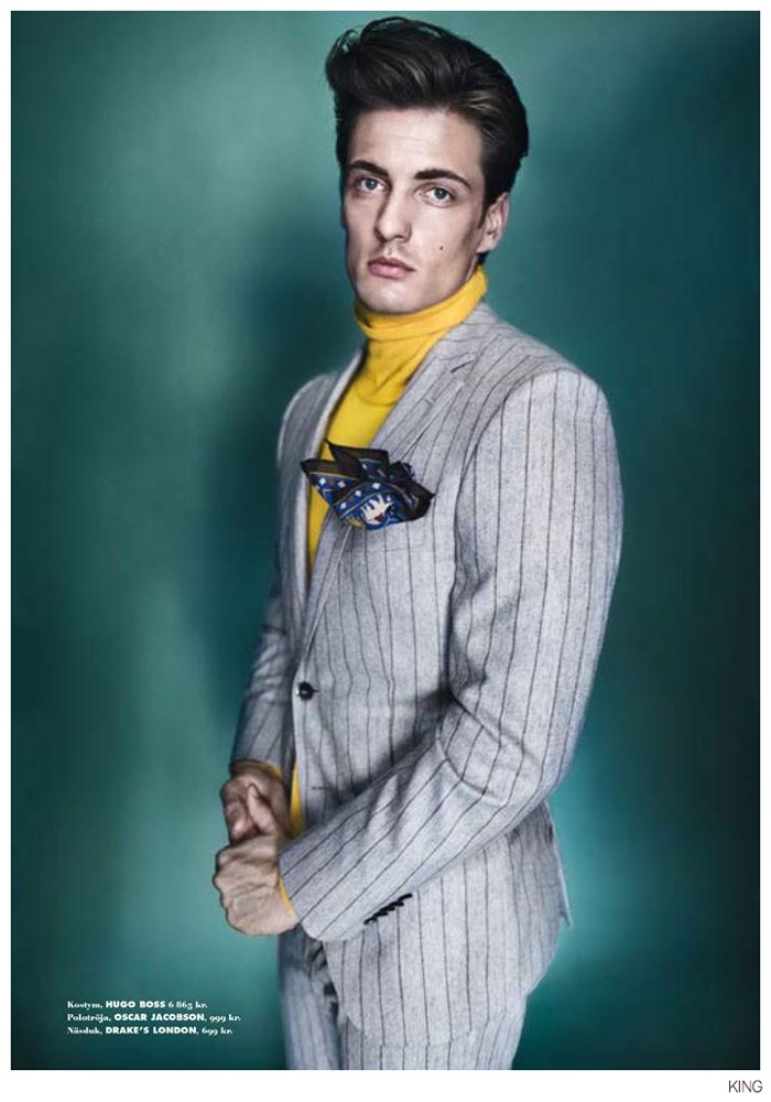 Leo Eller Exudes Dandy Attitude in Fall Suits for King Magazine