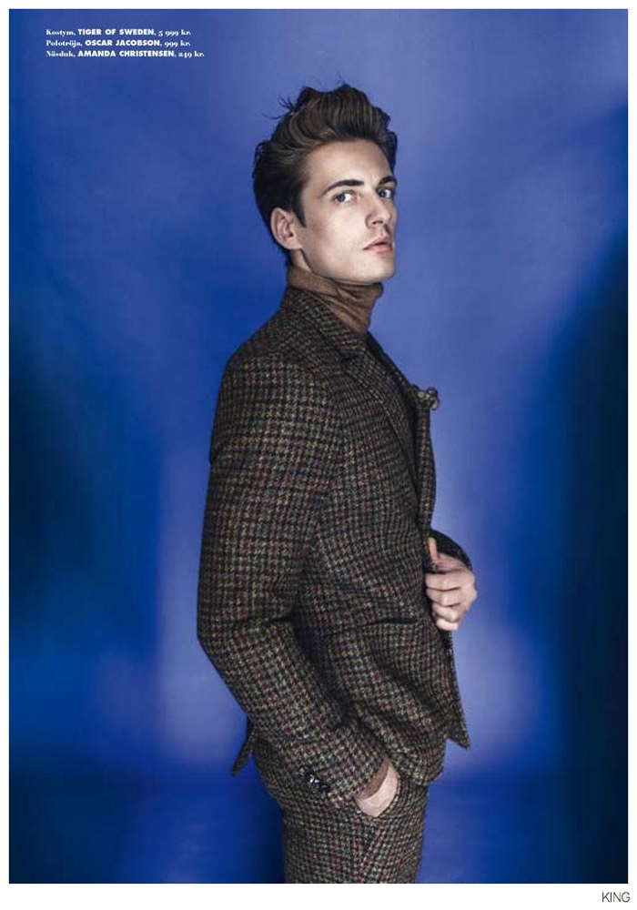 Leo Eller Exudes Dandy Attitude in Fall Suits for King Magazine