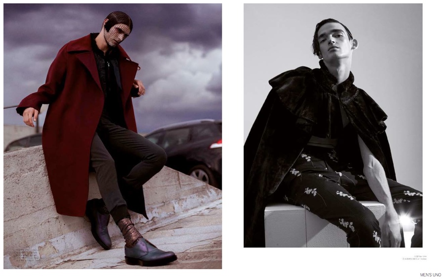 Alexander Beck, Adrien Lesueur & Florentin Glemarec Star in Morose Fashion Editorial for Men's Uno