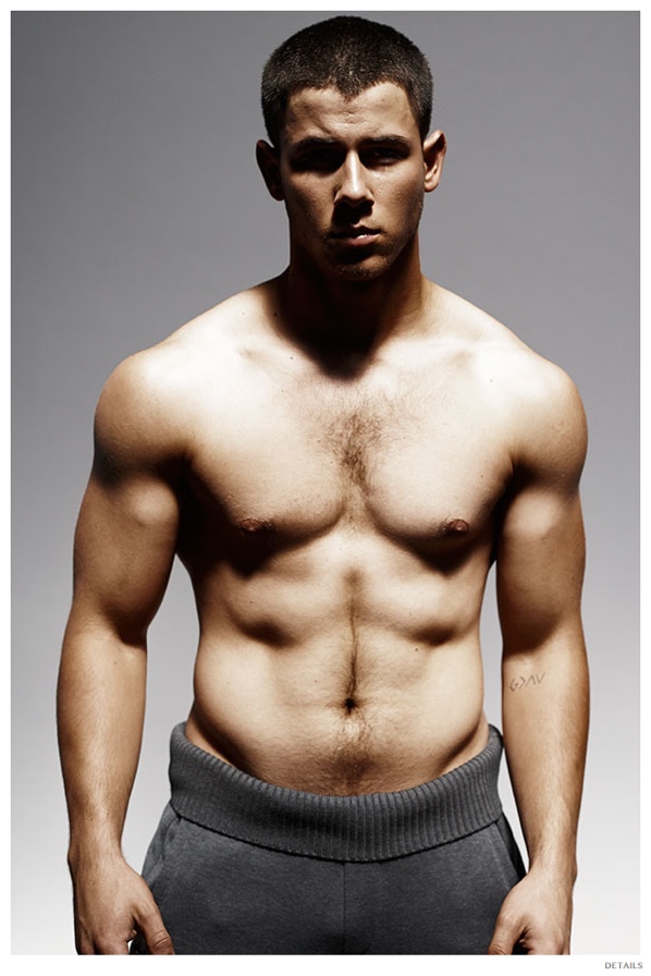 Nick Jonas shirtless Details Photo Shoot November 2014