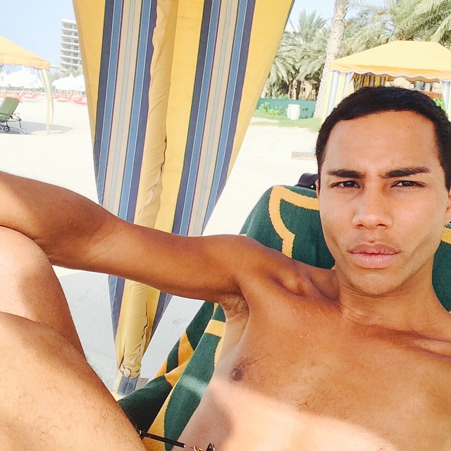 Olivier Rousteing: If you look at his Instagram, he's just like us, sharing selfies of him in bed, relaxing, etc., except he's the creative director of Balmain and regularly hangs out with the likes of Kim Kardashian. Another thing too, he is obsessed with sucking in his cheeks for those killer angles. Follow him!