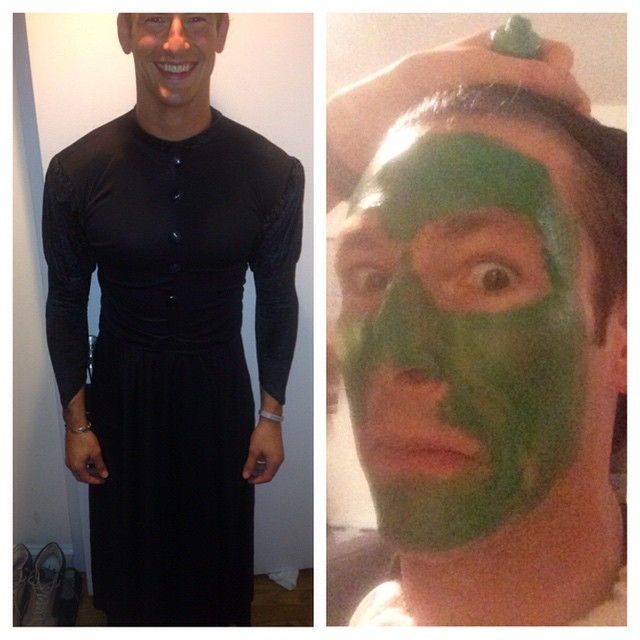 Parker Gregory prepares for his transformation into the Wicked Witch of the West from 'The Wizard of Oz'