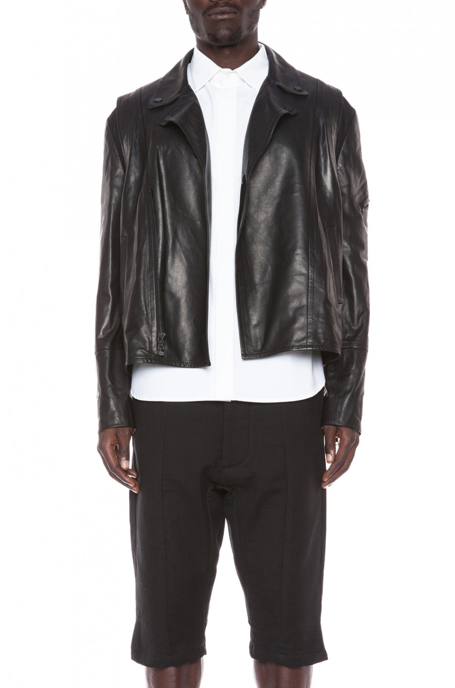 Public School leather biker jacket