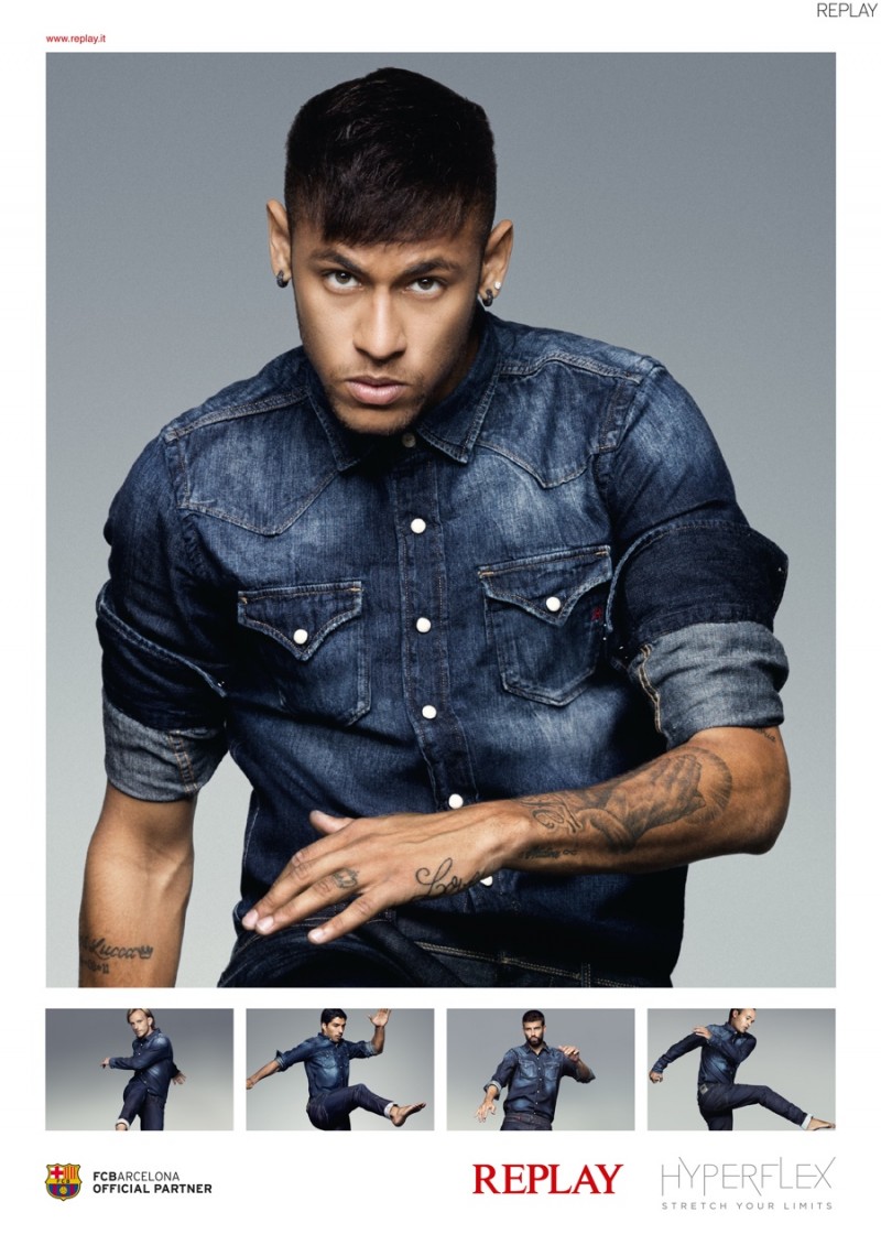 Neymar Jr. for Replay Hyperflex Denim Campaign (2014)