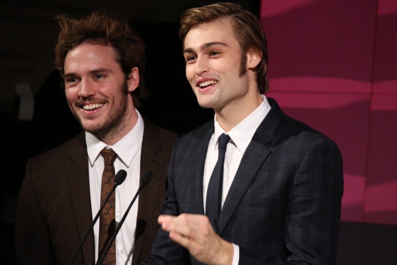 Sam claflin and douglas booth presenting at bafta breakthrough brits in partnership with burberry