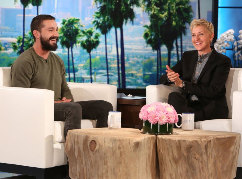 Shia LaBeouf sits down for an Ellen interview.