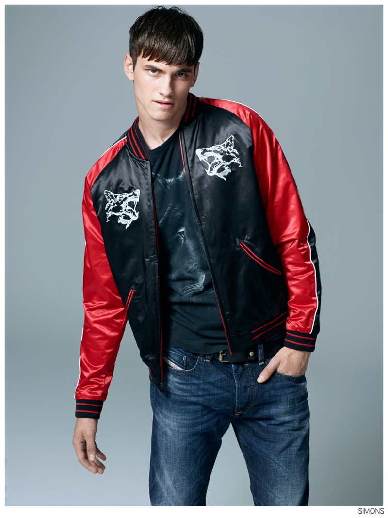 Pier-Gabriel Lajoie Models Fall Fashions for Simons