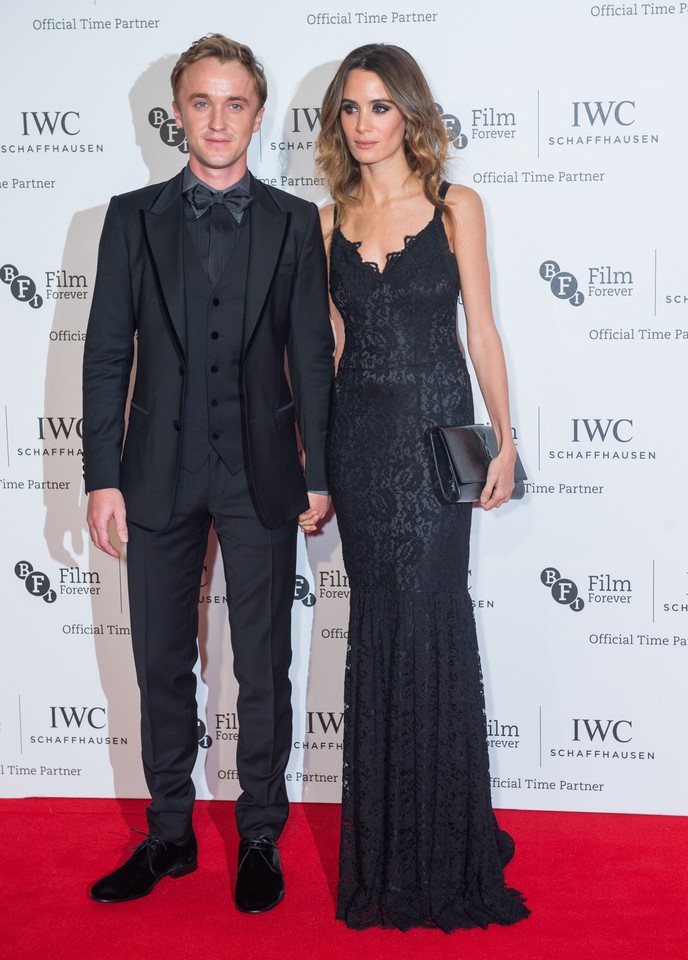 Tom Felton Wears Dolce & Gabbana to IWC Gala Dinner