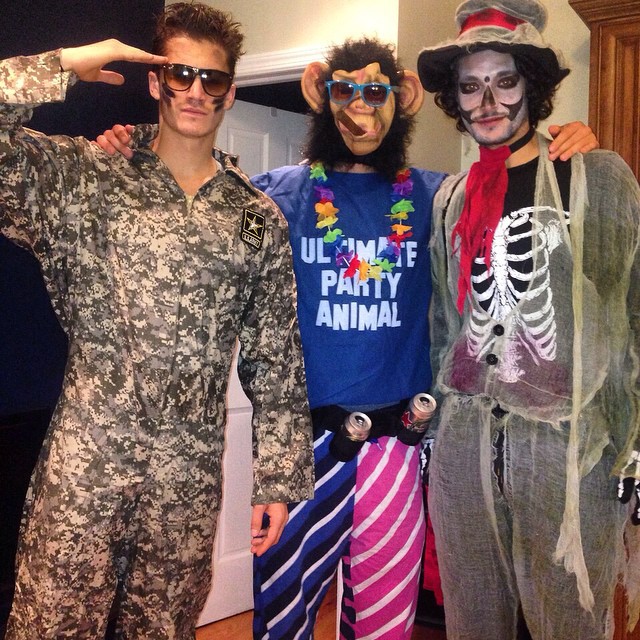 Tomas Guarracino, Mariano Ontanon and Lucho Jacob celebrate Halloween.