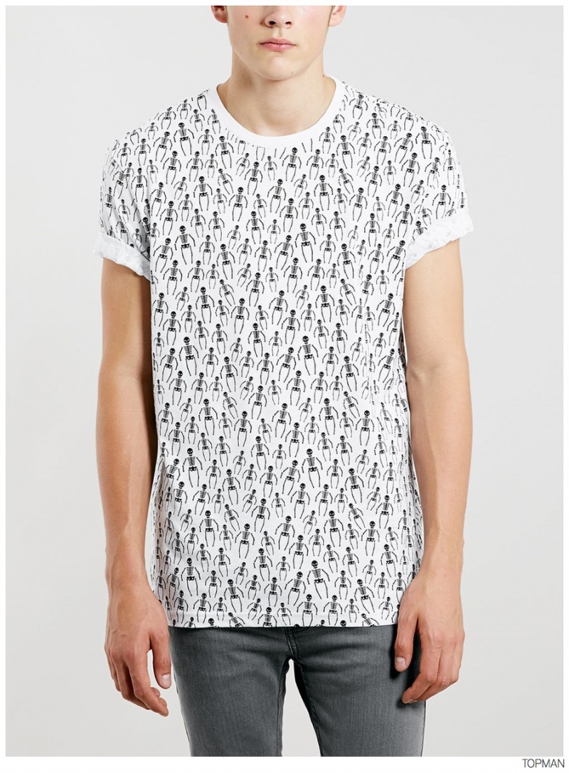 Skeleton Print T-Shirt