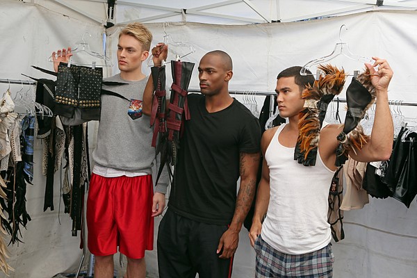 Will, Keith and Adam pose with their gloves for this week's photo shoot