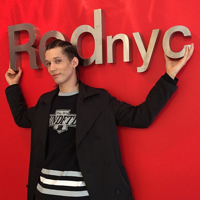 Abiah Hostvedt poses for a fun image at his New York agency Red.