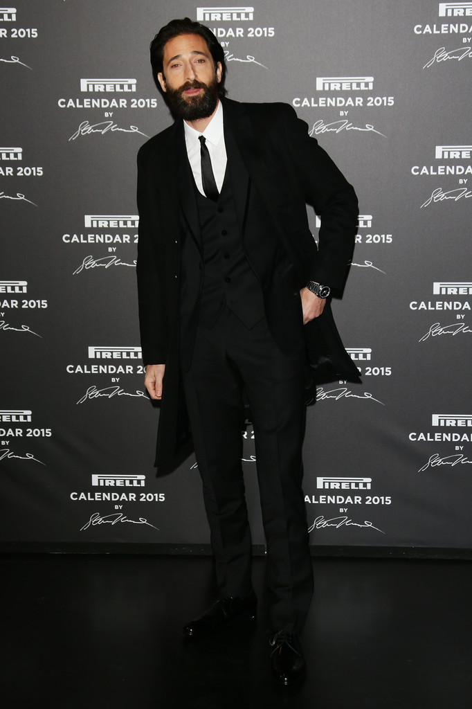 Adrien Brody Wears Dolce & Gabbana to 2015 Pirelli Calendar Event