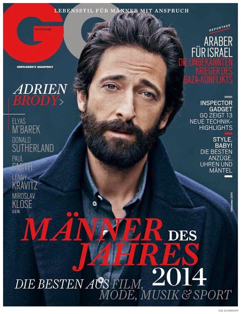 Adrien Brody GQ Germany November 2014 Cover Photo Shoot 001