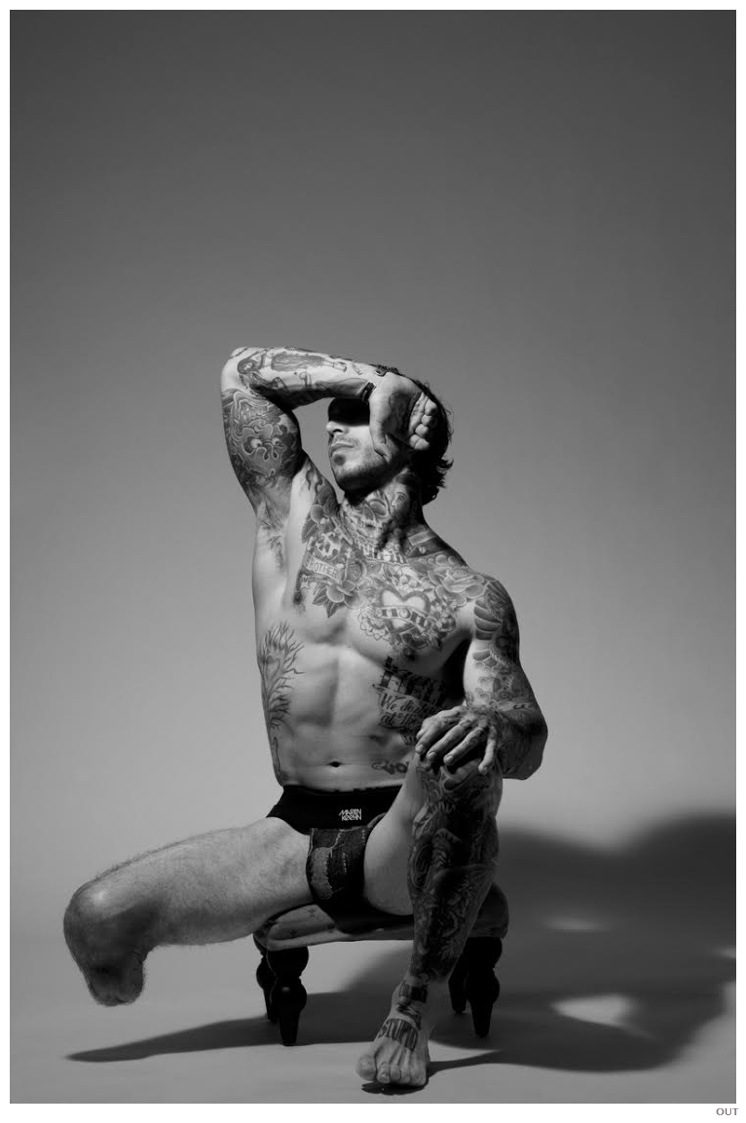 Alex Minsky Goes Practically Nude for Out, Unveiling Tattoos – The  Fashionisto