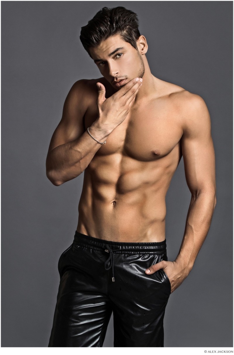 Andrea Denver poses for a sporty image by Alex Jackson.