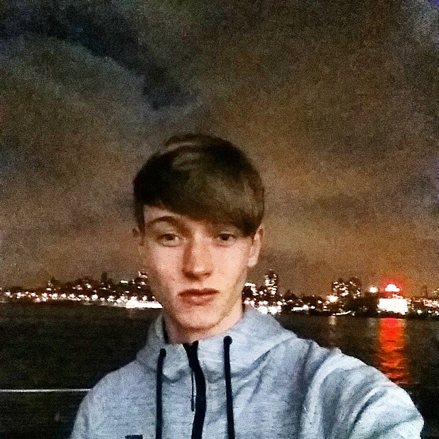 Andreas Lindquist takes in the New York City skyline from Brooklyn.