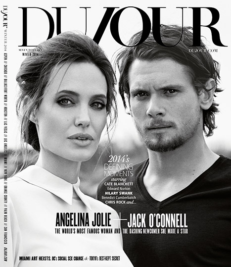 Angelina Jolie & Jack O'Connell Cover DuJour Winter 2014 Issue