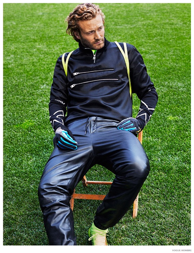 Brad Kroenig Models Sporty Fashions for Vogue Hombre Fall/Winter 2014 Cover Story