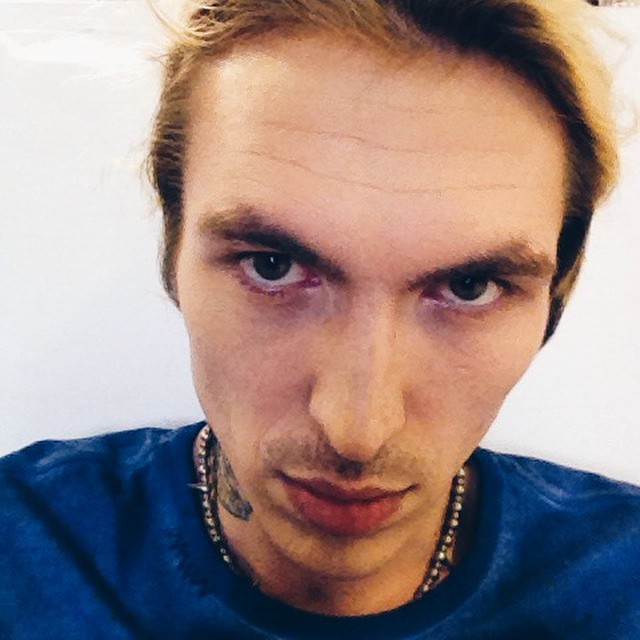 Bradley Soileau gets made up for a photo shoot.