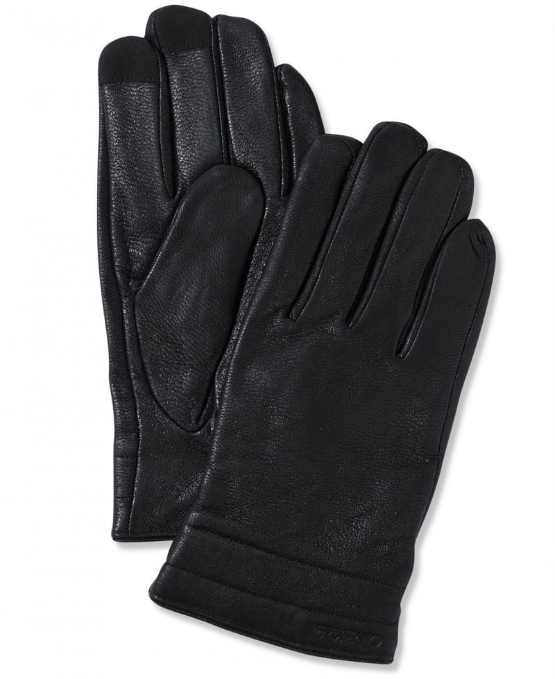 Calvin Klein Quilted Leather Touchscreen Gloves