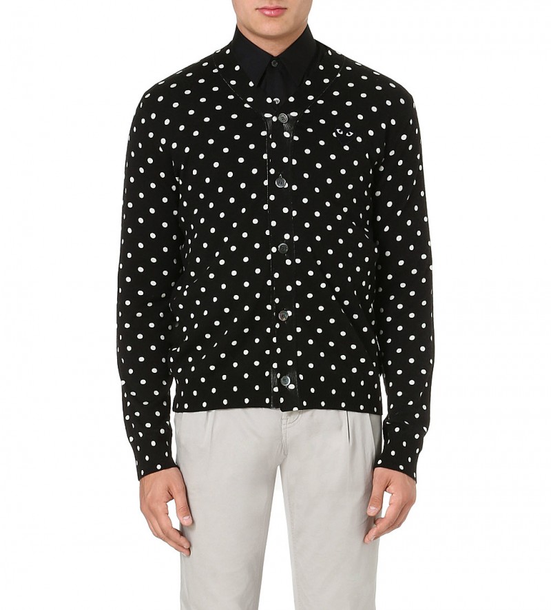 Comme des Garçons Play Polka Dot Cardigan