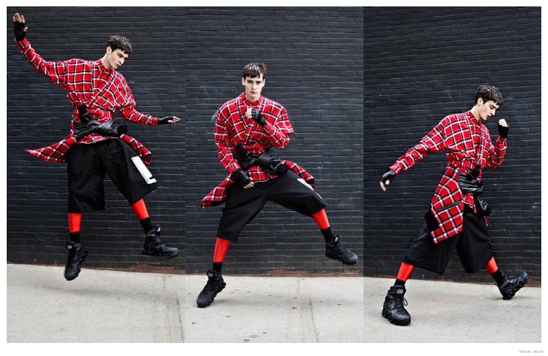 Corentin Renault Rocks Marc by Marc Jacobs Fall 2014 Motocross Fashions for Visual Tales