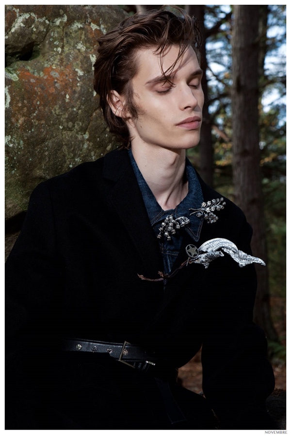 Dior Homme Fall Furs, Pinstripes & More Featured in Novembre Magazine ...
