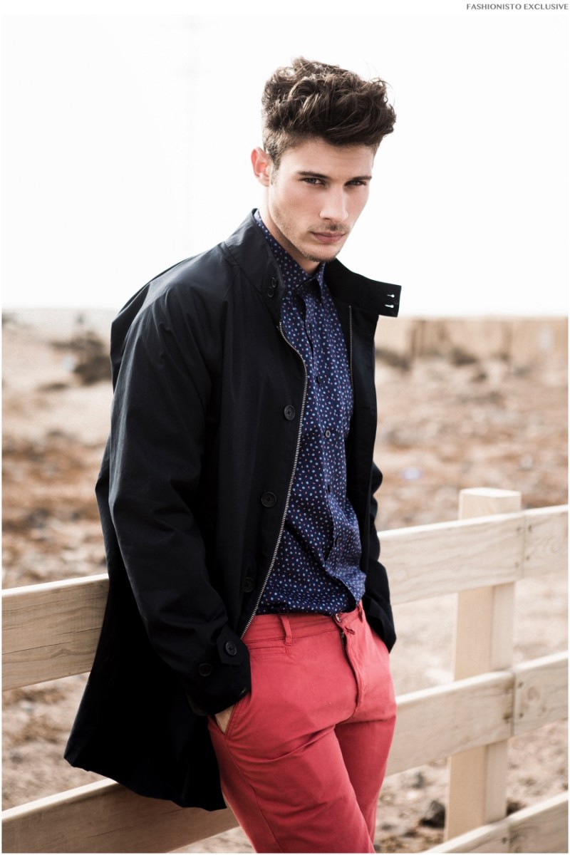 Mauro wears shirt Mirto, jacket Ben Sherman and pants Kapala.