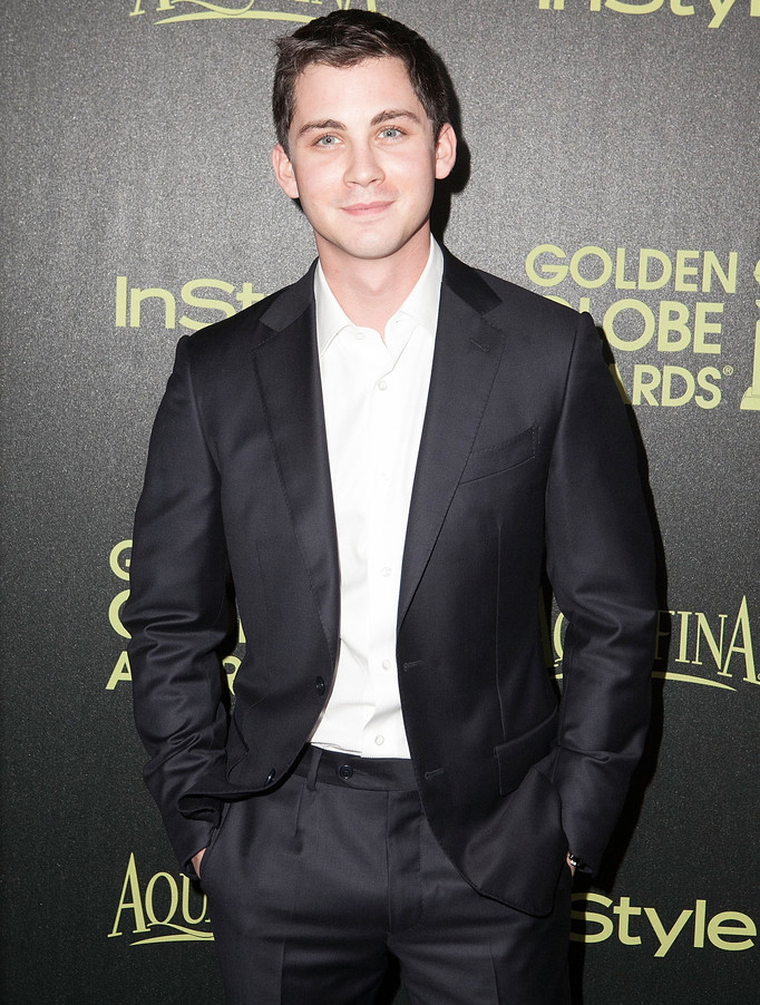 Logan Lerman was all smiles at The Hollywood Foreign Press Association and InStyle's celebration of the Golden Globe award season on November 20th in West Hollywood, California. Going sans tie, Lerman wore a suit from Italian label Ermenegildo Zegna.