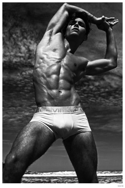 Lucas Garcez Models Calvin Klein Underwear for Hachi Beach Photo