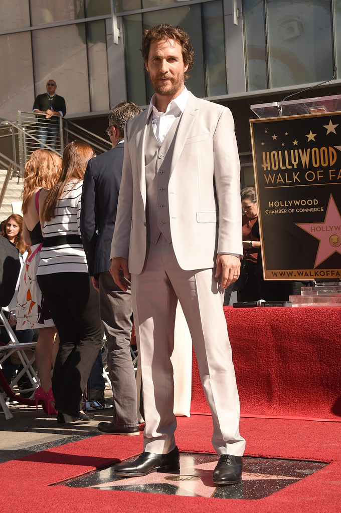 Matthew McConaughey Receives Star on Hollywood Walk of Fame, Wears Dolce & Gabbana