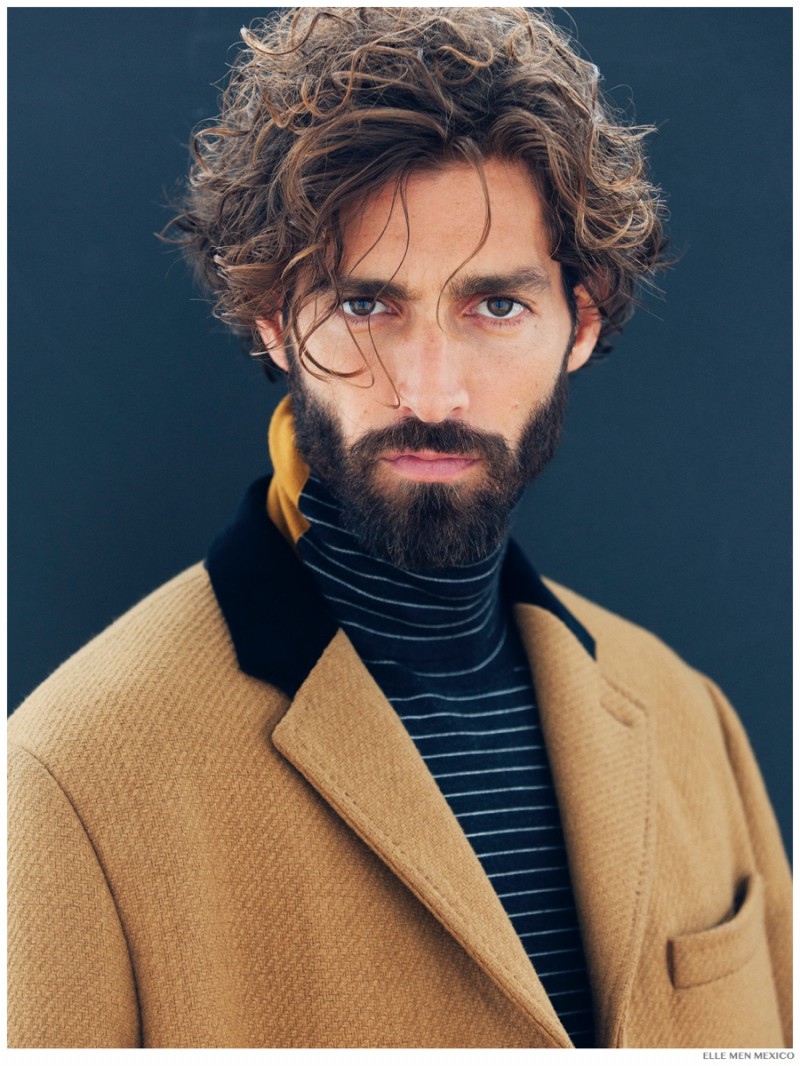 Short and wavy, Maximiliano Patane impresses with a chic do in a fashion spread for Elle Man Mexico, shot by Paul Morel.