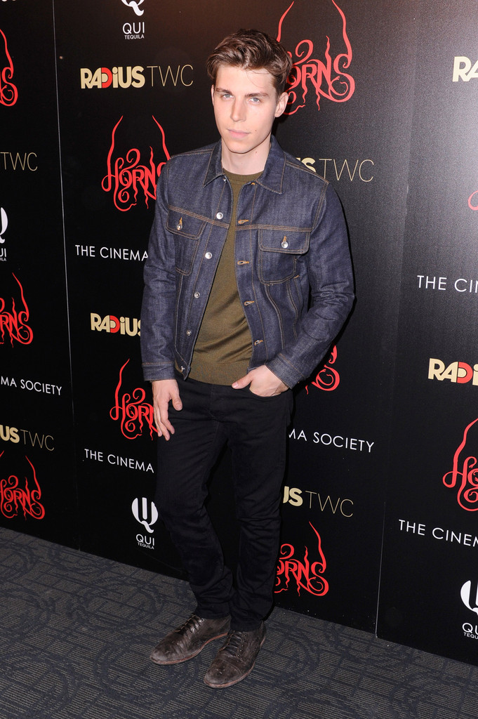 On a more casual note, Nolan Gerard Funk recently attended the premiere of 'Horns', wearing a laid-back look from denim fashion label Baldwin.