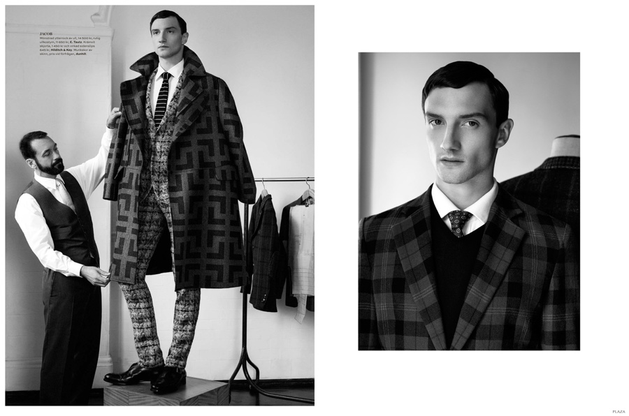 Jacob Coupe & Aaron Gatward Don Tailored Fashions for Plaza Magazine