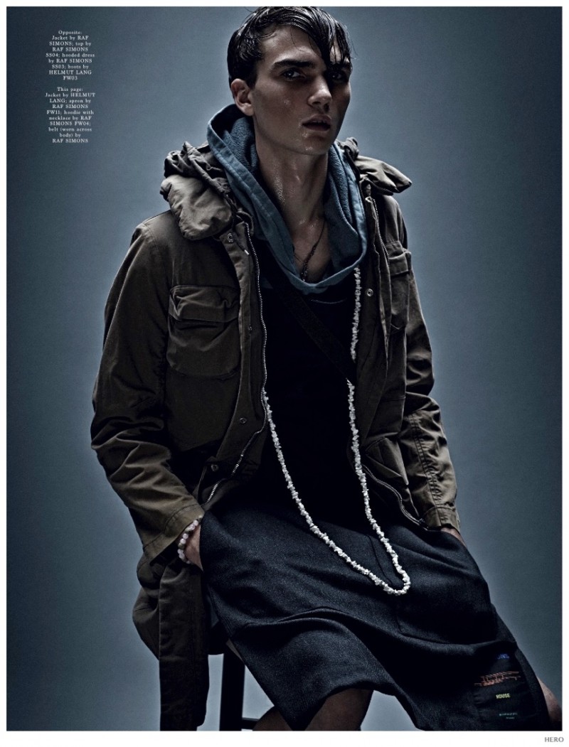 Gryphon O'Shea Rocks Raf Simons + Helmut Lang Archive Pieces for HERO – The  Fashionisto