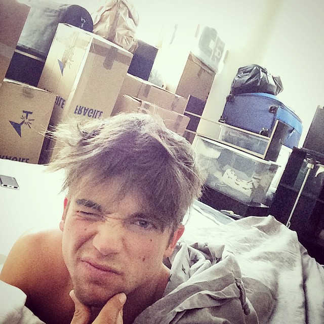 River Viiperi takes a break from moving.