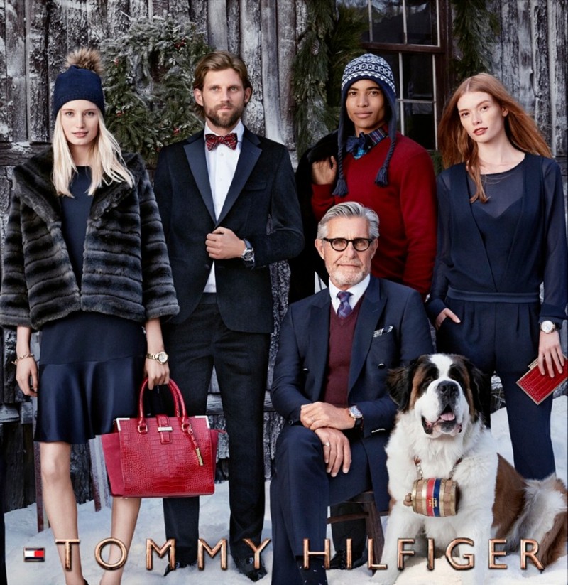 Photographed by Craig McDean, models RJ Rogenski and Bernard Fouquet help Tommy Hilfiger ring in the holidays with its new advertising campaign, which depicts The Hilfigers dressed in their best festive attire.