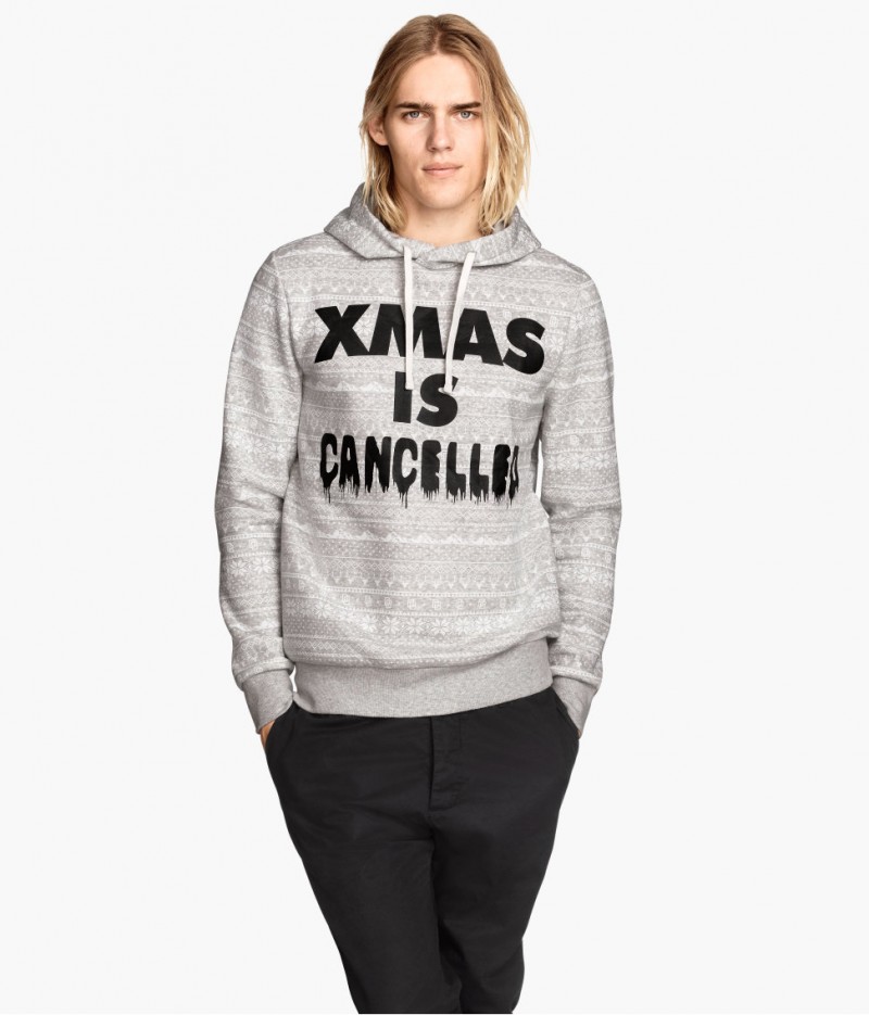 Ton Heukels wears H&M 'XMAS IS CANCELLED' Sweatshirt