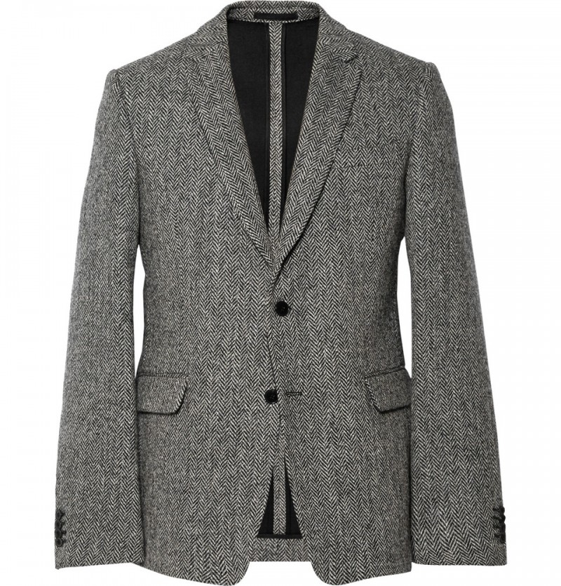 Valentino Herringbone Wool Blazer