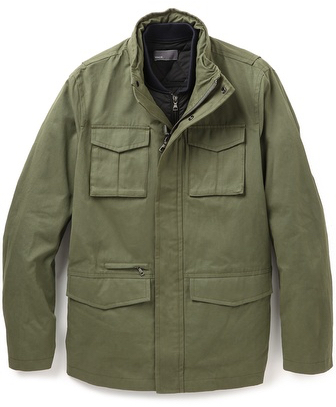 Vince Military 3-in-1 Waxed Cotton Jacket