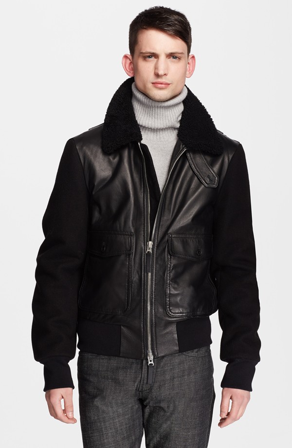 AMI-Shearling-Collar-Leather-Jacket-with-Wool-Sleeves