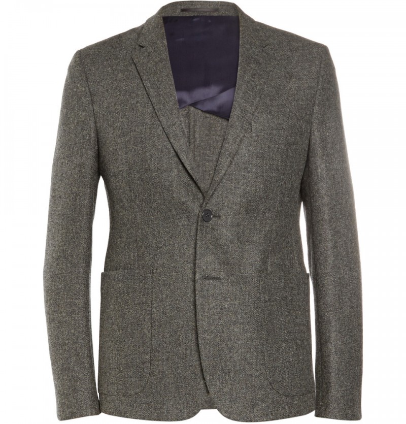 Acne Studios Stan J Slim-Fit Wool Blend Tweed Suit Jacket