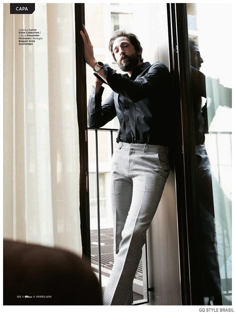 Adrien Brody GQ Style Brazil Summer 2015 Cover Photo Shoot 005