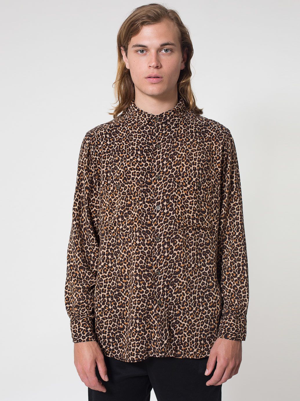 American Apparel Leopard Print Shirt 001