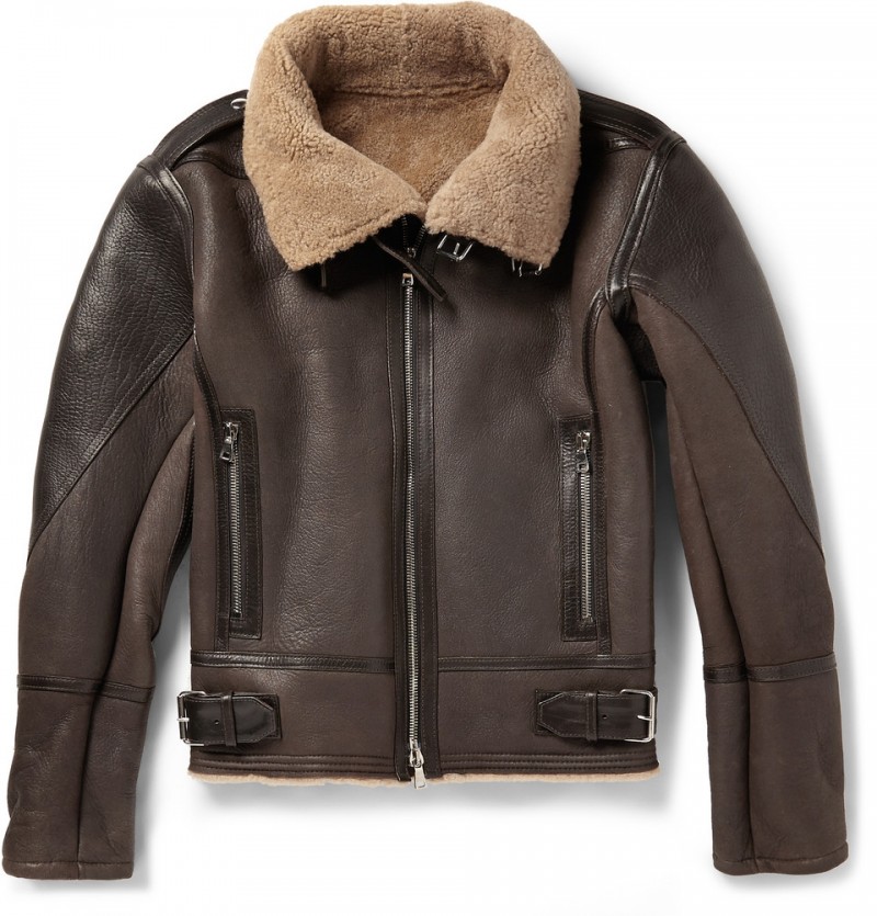 Balmain Shearling Aviator Jacket