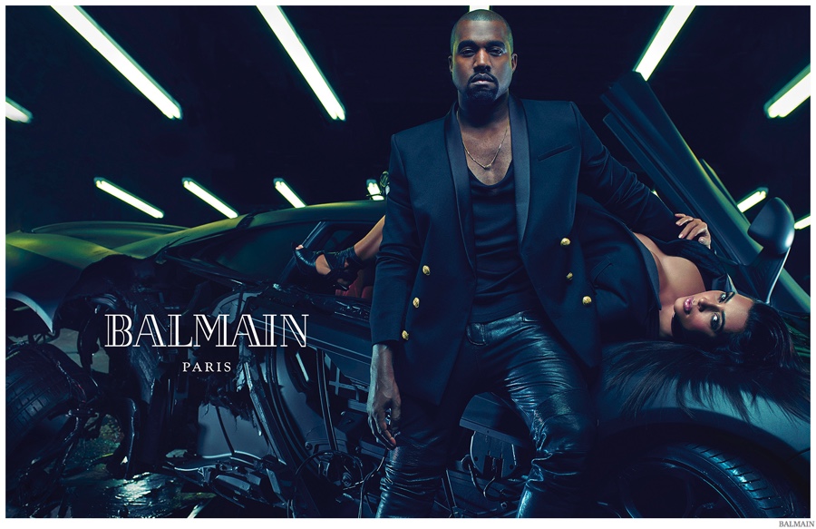 Balmain Spring Summer 2015 Mens Campaign Kanye West Kim Kardashian 001