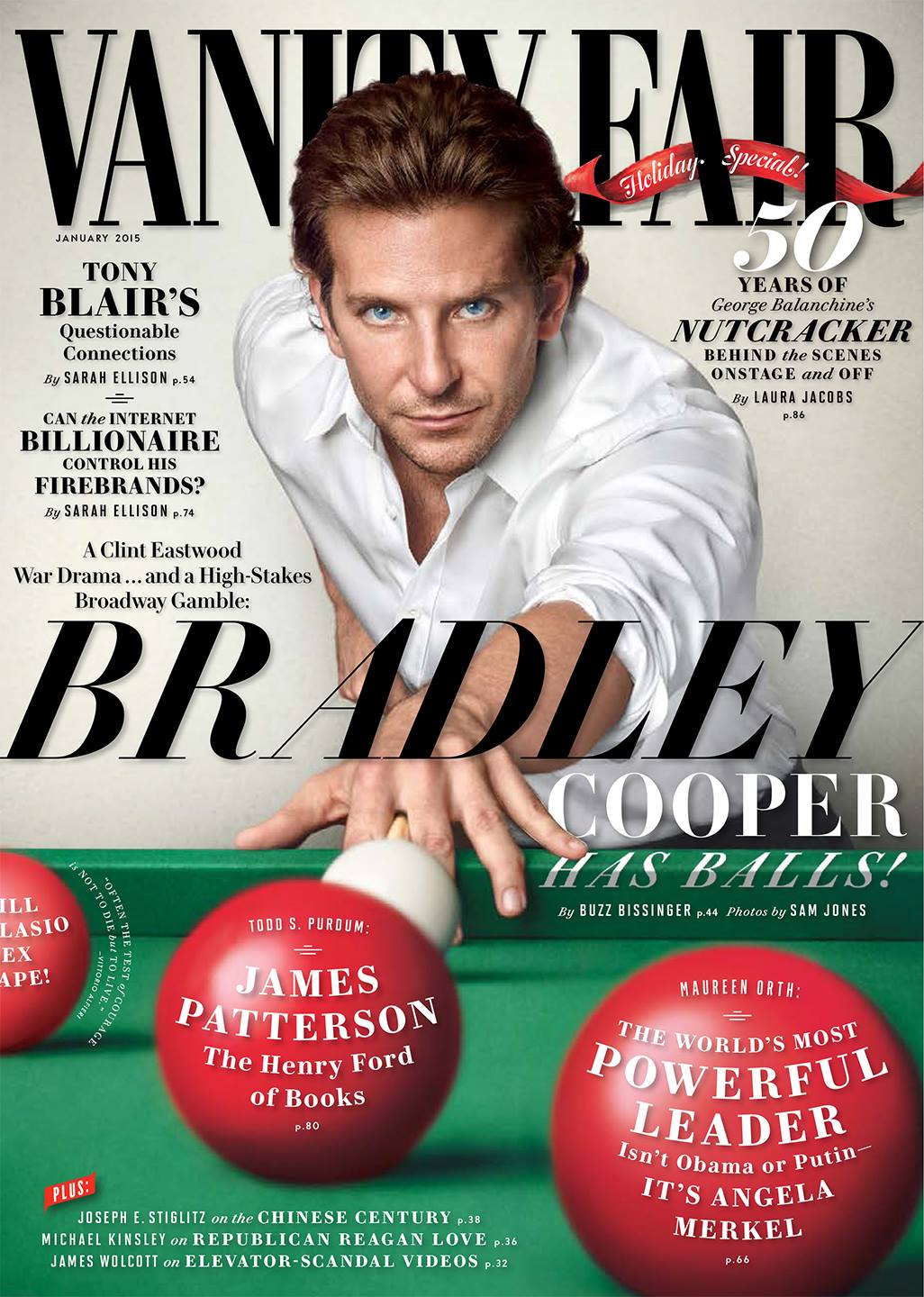 Bradley Cooper Covers Vanity Fair January 2015 Issue