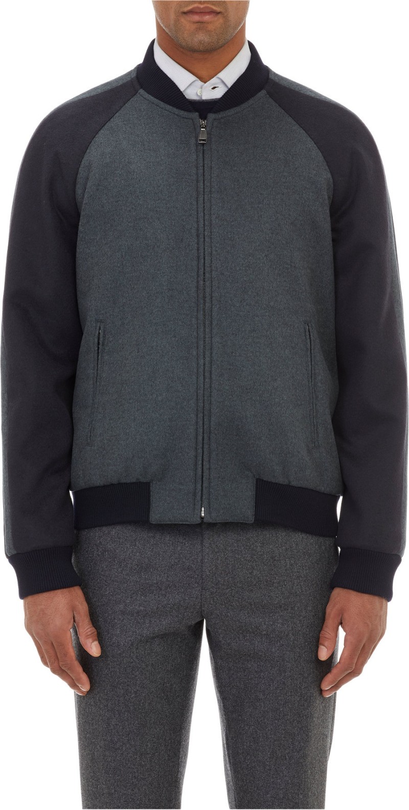 Brioni Melton Bomber Jacket