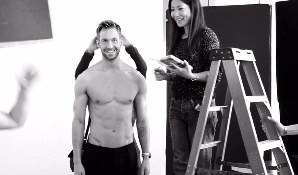 Calvin Harris Emporio Armani Campaign Behind the Scenes Shirtless